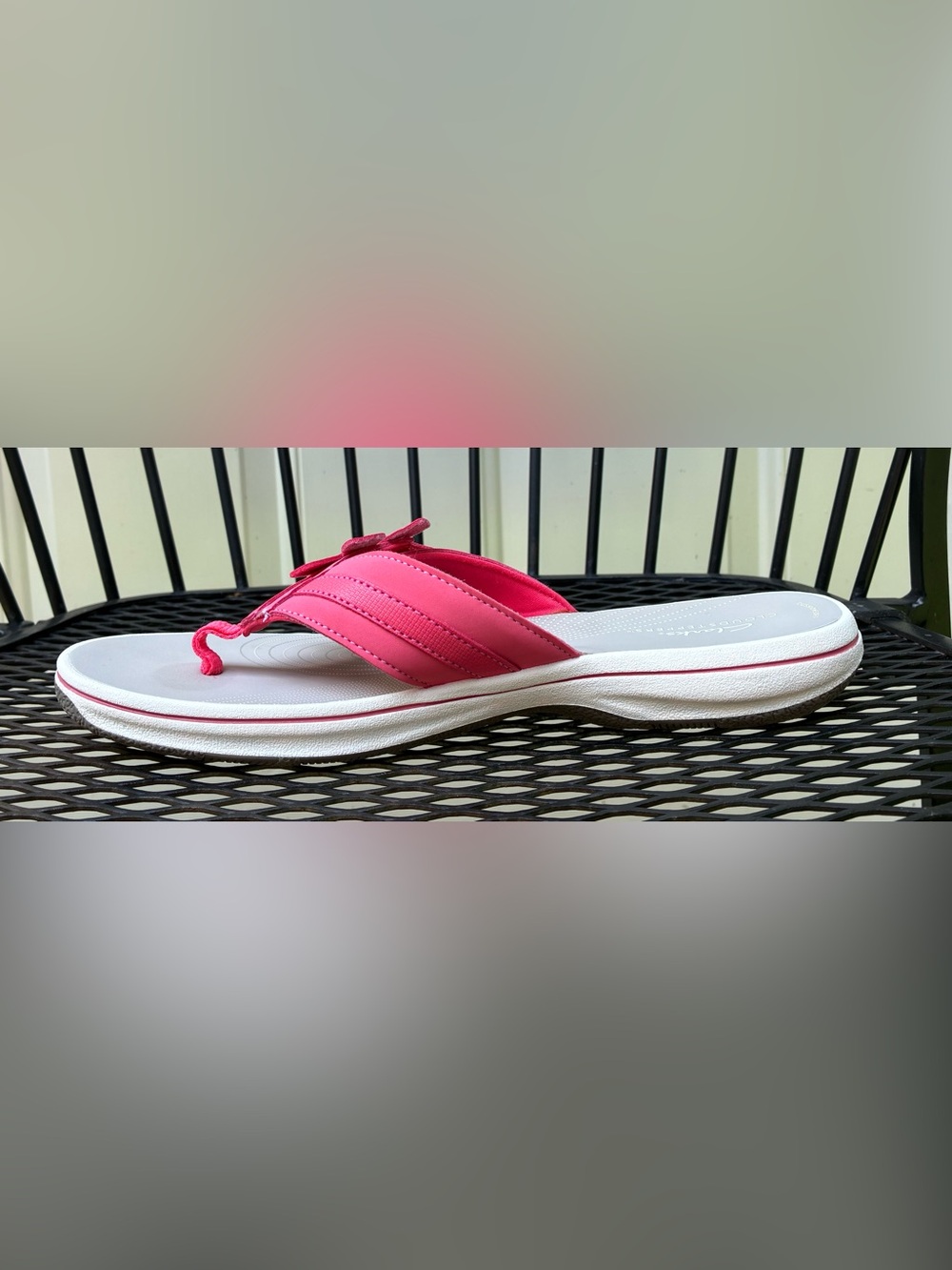 Clarks CloudSteppers Brinkley Flora Pink Sandals Sz 9 Slippers - Picture 15 of 15